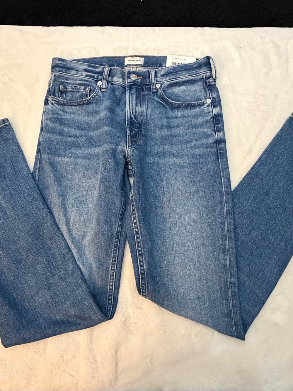 Everlane Straight Leg Jeans — Medium Blue Wash